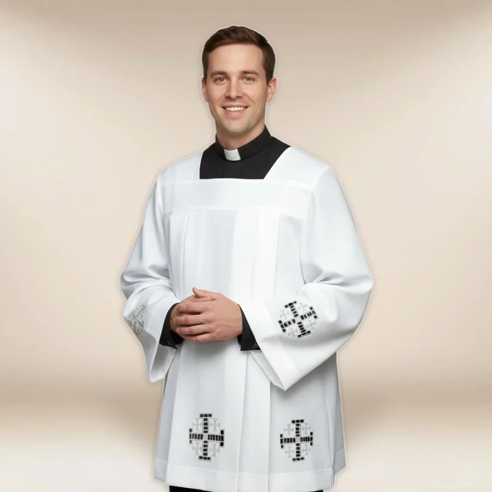 camice liturgico ricamato 188cm