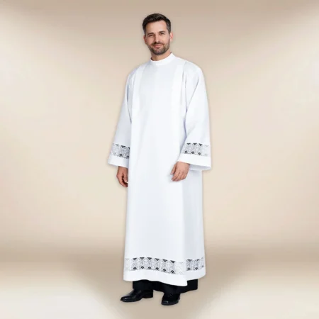 alba liturgica con gipiura IHS 188cm