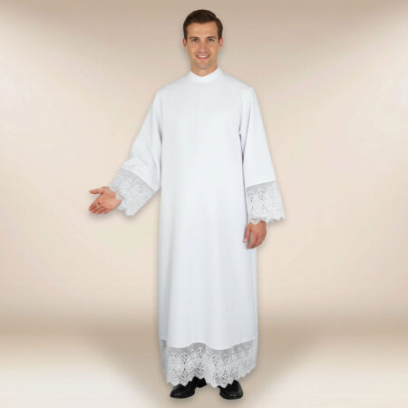 Camice Liturgico in guipure IHS 194 cm