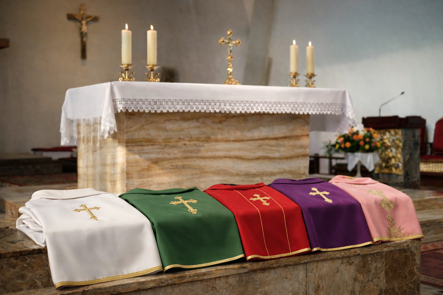 Ornat w rytmie roku liturgicznego – znaczenie kolorów i symboliki zdobień ⭐