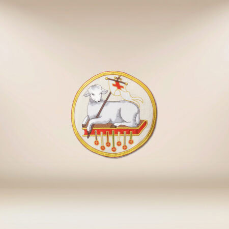 applicazione ricamata Agnello di Dio