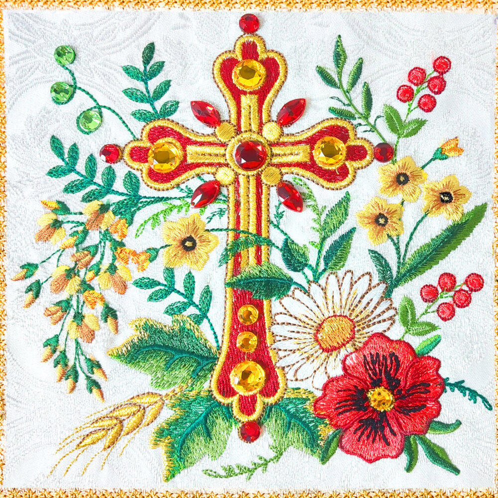 Palla ricamata Croce