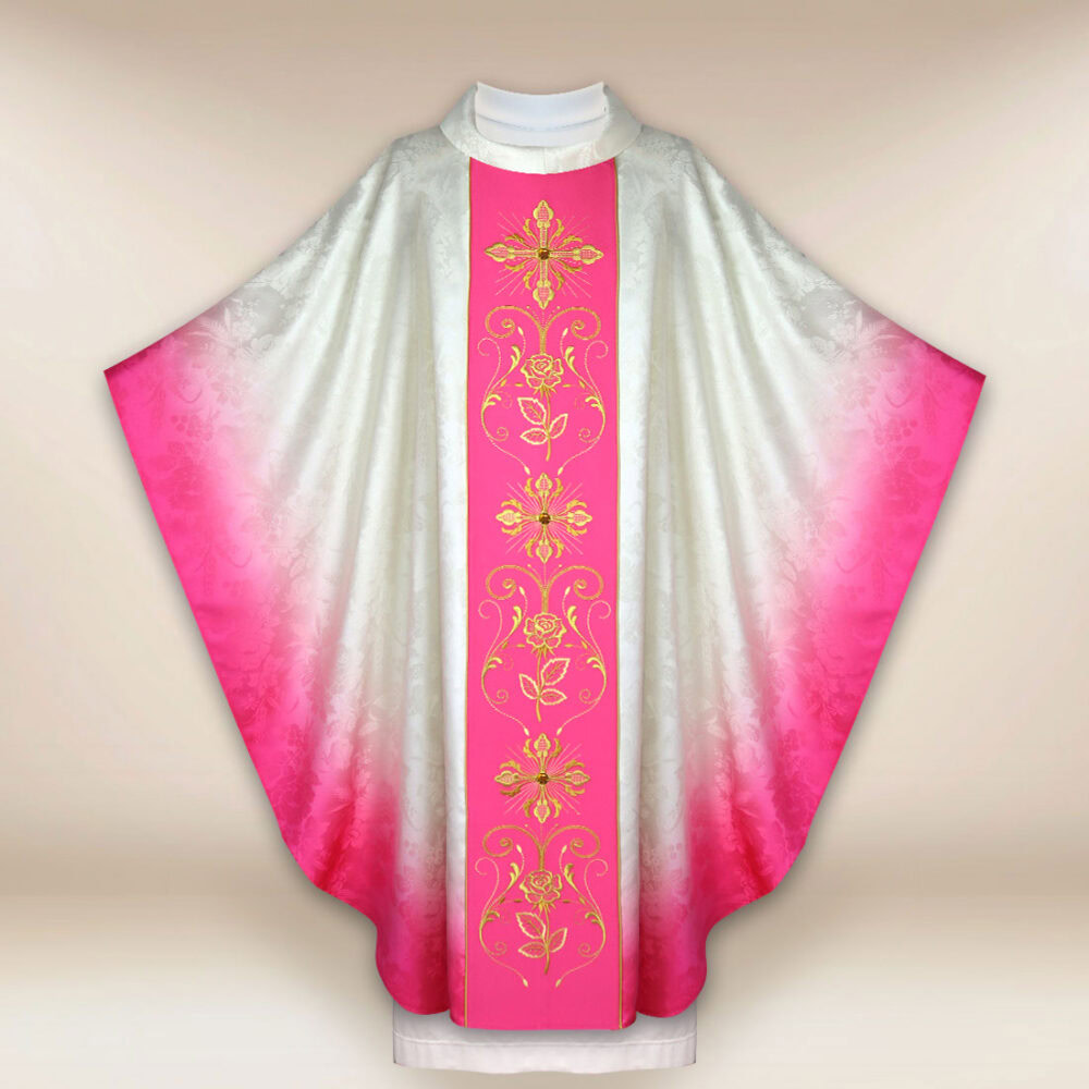 Casula liturgica rosa moderna