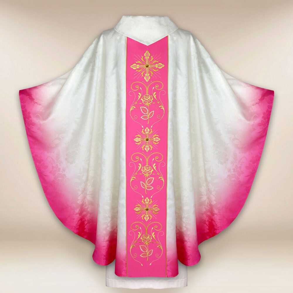 Casula liturgica rosa moderna