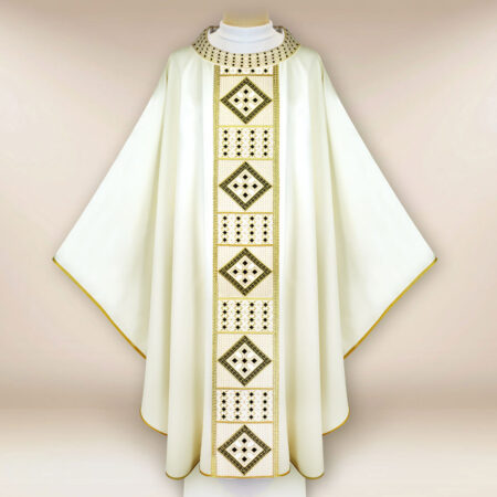 Paramento liturgico ecru ricamato