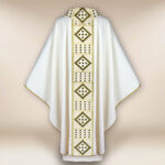 Casula liturgica ecru ricamata