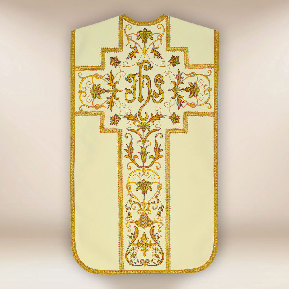 Paramento romano ricamato con IHS