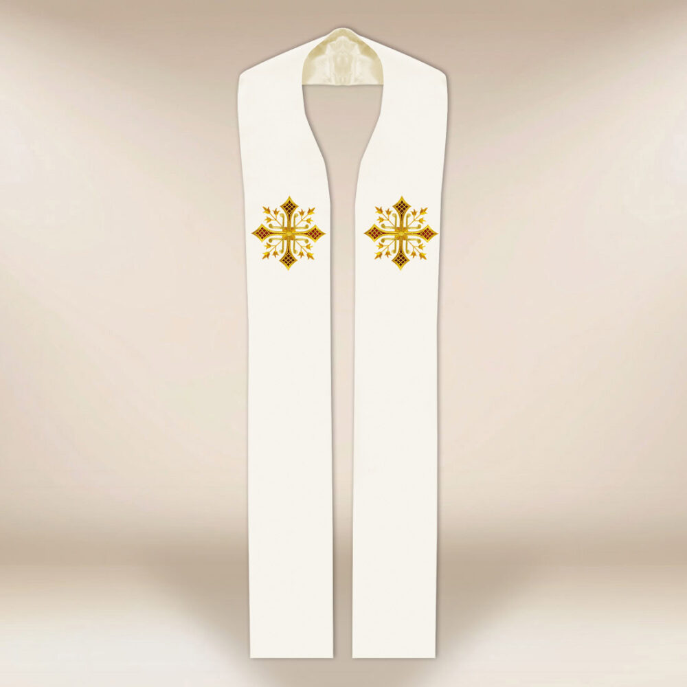 Stuła haftowana “Deo”