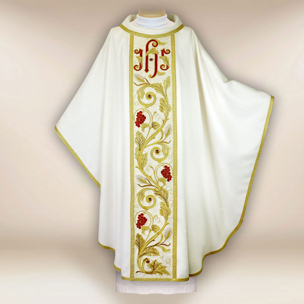 Casula ricamata con IHS