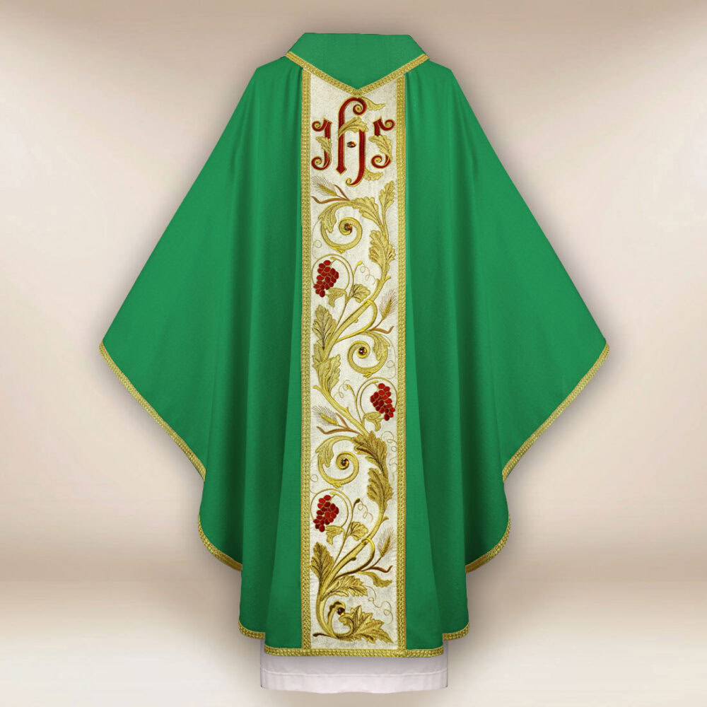 Casula ricamata con IHS