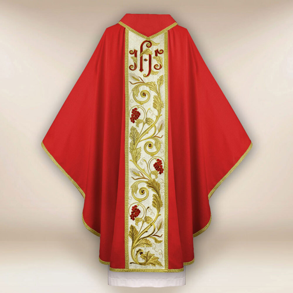 Casula ricamata con IHS