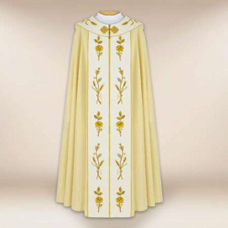 Piviale liturgico ricamato con IHS