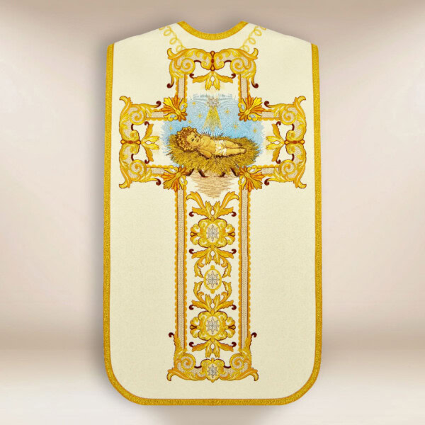 Casula ricamata romana “Feliz Navidad”