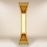 Manipolo ricamato bordò-ecru con croci