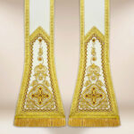 Stola romana ecru con croci