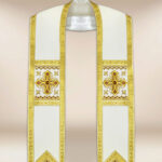 Stola romana ecru con croci