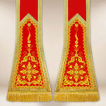 Stola ricamata romana rossa