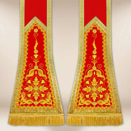 Stola ricamata romana rossa