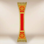 Manipolo liturgico rosso ricamato