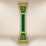 Manipolo liturgico verde ricamato