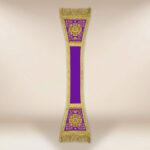 Manipolo liturgico viola ricamato