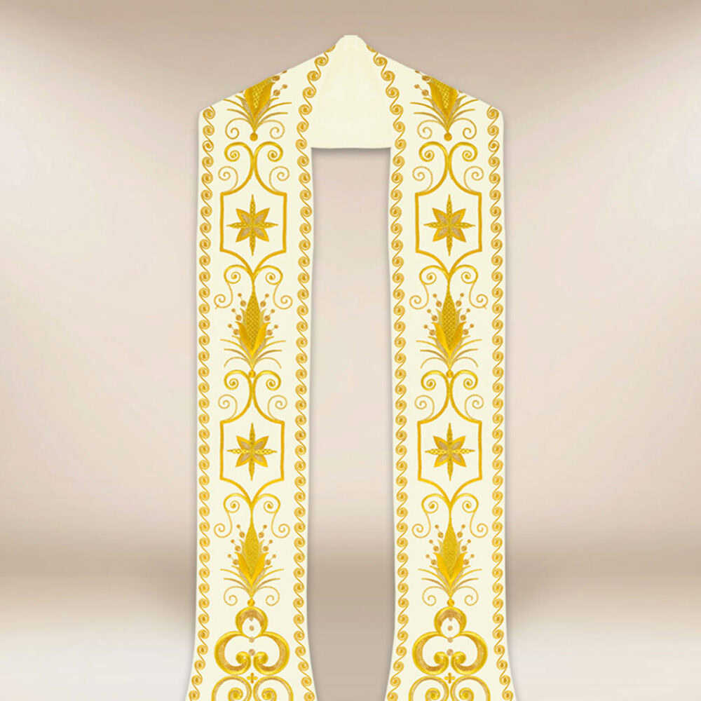 Stola ricamata romana ecru