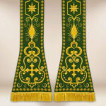 Stola ricamata romana verde