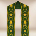 Stola ricamata romana verde