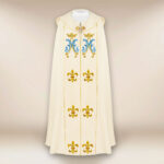 Piviale ricamato ecru mariano