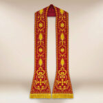 Stola ricamata romana rossa