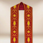 Stola ricamata romana rossa