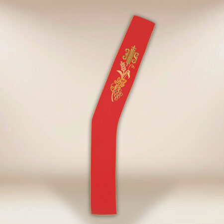 Stola ricamata per diaconi rossa