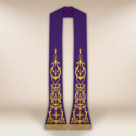 stola liturgica ricamata con croce