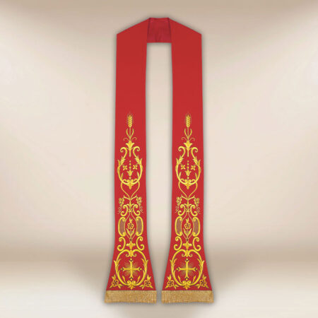 stola liturgica ricamata con croce