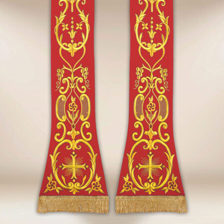 stola liturgica ricamata con croce