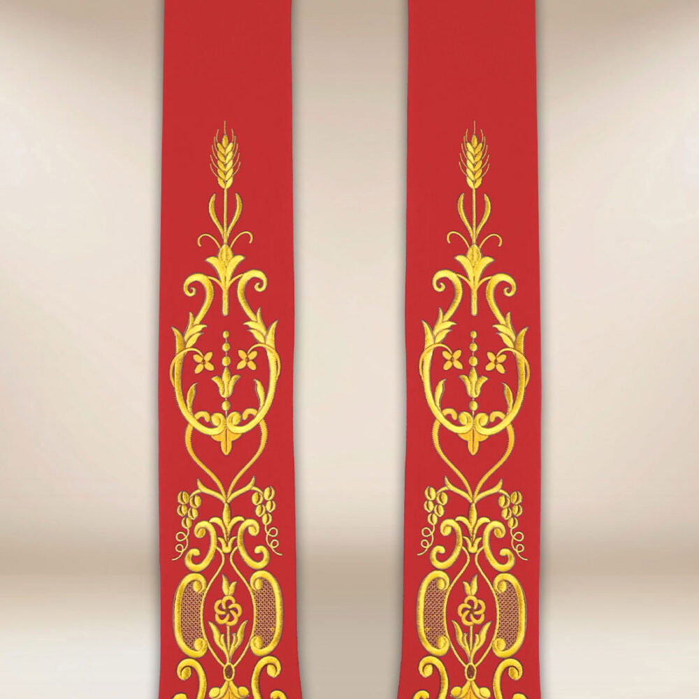 stola liturgica ricamata con croce