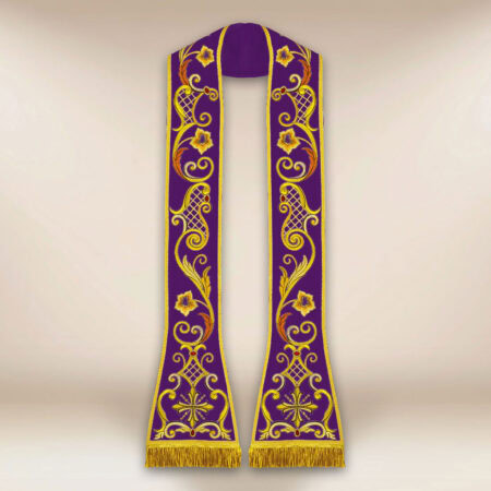 stola liturgica ricamata romana