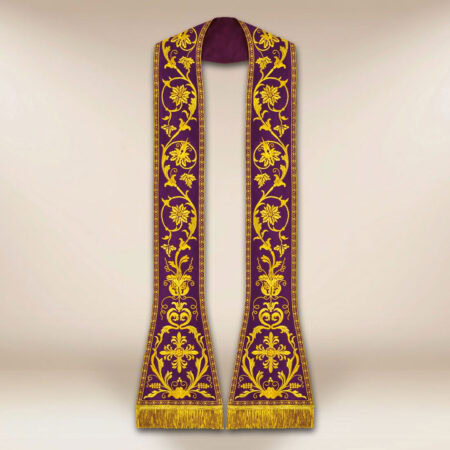 stola liturgica ricamata romana
