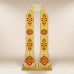 Stola romana ricamata con simbolo IHS