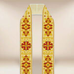 Stola romana ricamata con simbolo IHS