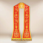 Stola ricamata romana rossa