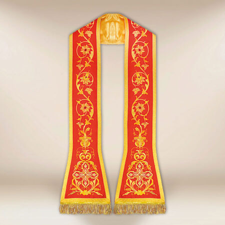 Stola ricamata romana rossa