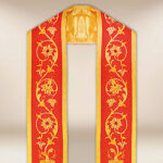 Stola ricamata romana rossa