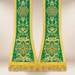 Stola romana ricamata verde