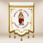 Chorągiew haftowana z wizerunkiem Jezus Chrystus