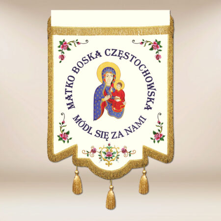 Chorągiew haftowana – MB Częstochowska