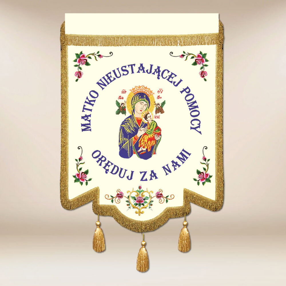 Bandiera ricamata della Madre della Provvidenza