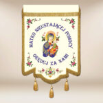 Bandiera ricamata della Madre della Provvidenza