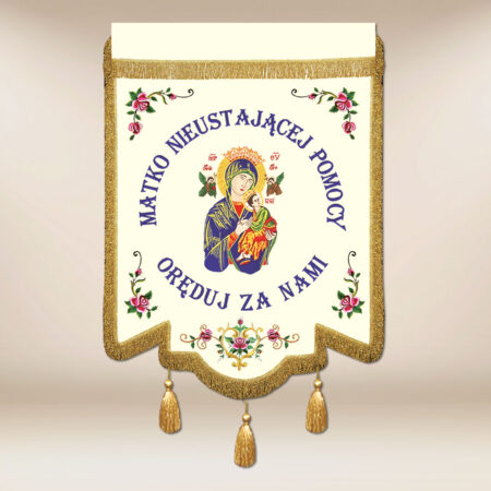 Chorągiew haftowana – MB Nieustającej Pomocy