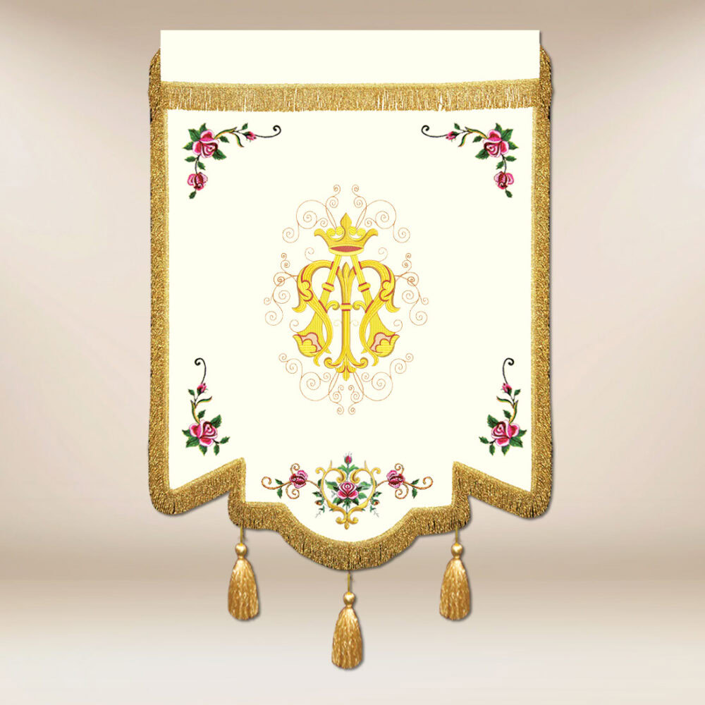 Bandiera ricamata della Madre della Provvidenza